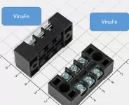 TB1503 Terminal Block Khối Tủ Điện 3 Cực 15A 600V